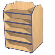 5 FT High Double Sided Mobile Bookcase 