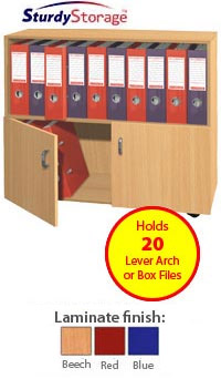 Fully Assembled Mobile 20 Box File Unit