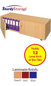 Fully Assembled Low Mobile 12 Box File Unit