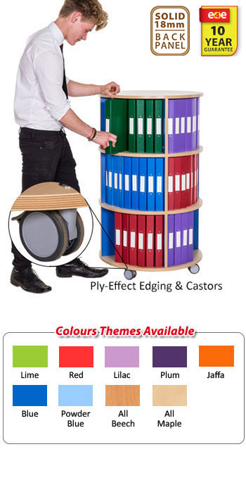 KubbyClass Library Book Carousel - 3 Tier
