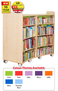 KubbyClass Curved Double Sided Library Bookcase - 4 Heights Available