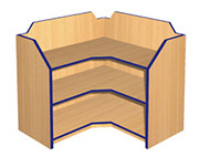 3FT Corner Bookcase