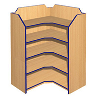 5FT Corner Bookcase