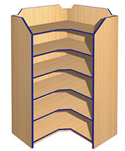 6FT Corner Bookcase