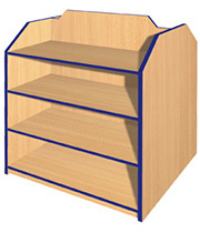 4FT Double sided Bookcase 