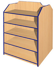 5FT Double sided Bookcase 
