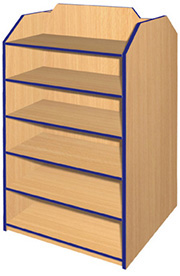 6FT Double sided Bookcase 