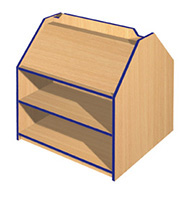3FT Double Sided Display Bookcase   