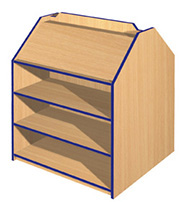 4FT Double Sided Display Bookcase   