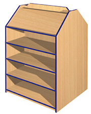 5FT Double Sided Display Bookcase   