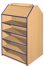 6FT Double Sided Display Bookcase   