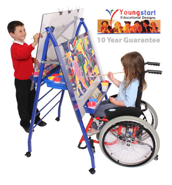 Specially Adapted Height Adjustable Double Sided Polycarbonate Art Easel