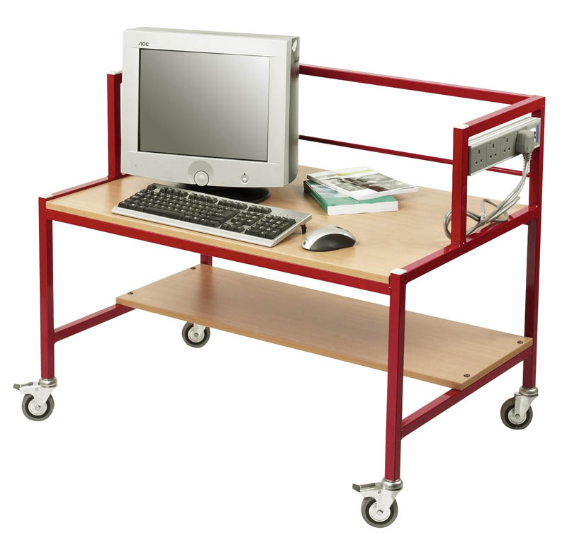 Height-Adjustable Single Tier Trolley