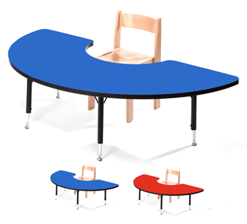 Laminated Half Circle Table