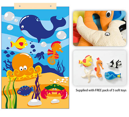 Bottom of the Sea Wall Display - Standard (plus FREE pack of 5 toys)