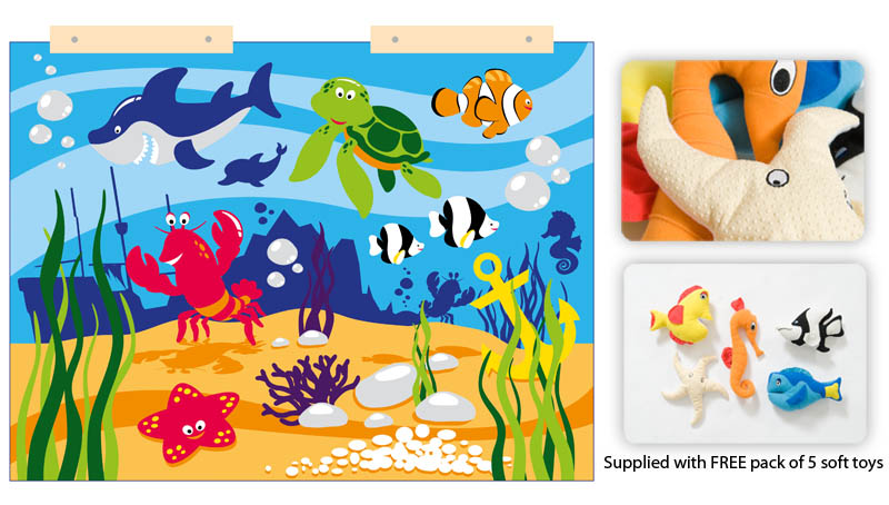 Bottom of the Sea Wall Display - Wide (plus FREE pack of 5 toys) Bottom of the Sea Wall Display - Wide (plus FREE pack of 5 toys)