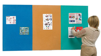 Continuous Colourtex Noticeboard - 3 Boards (Unframed)