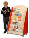 Coniston Face-On Book Display Unit - Red/Maple