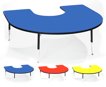 Laminated Horseshoe Table
