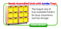 Ready Assembled Jumbo Tray Storage Units