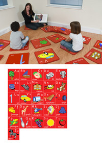 French Mini Alphabet Placement carpets