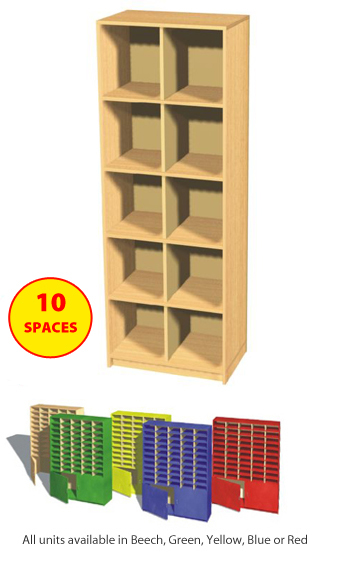 Fully Assembled 10 Space Double-Depth Multi-Purpose Unit