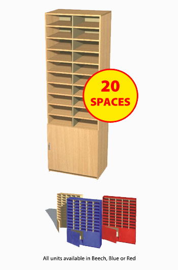 Fully Assembled 20 Space Unit with Cupboard