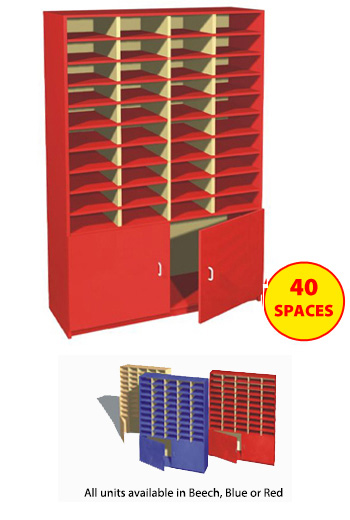 Fully Assembled 40 Space Unit with Cupboard