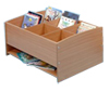Coniston Static Low Level 6-Compartment Kinderbox with Shelf - Beech
