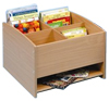 Coniston Low Level 4-Compartment Kinderbox with Shelf - Beech