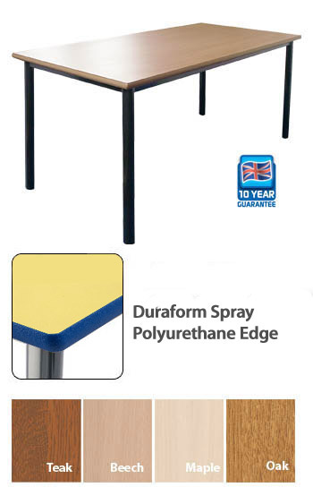 Rectangular Meeting Room Table - Duraform Spray Polyurethane Edge