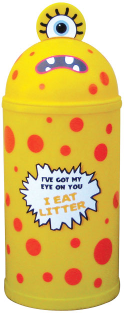 42 or 52 Litre Monster Litter Critter Bin - Yellow