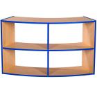 KubbyKurve Library Two Tier Curved Open Back 2+2 Shelf Unit - view 1