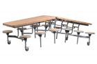 Primo Mobile Folding Table & Seating (Moderno Oak) - view 7