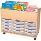 12 Tray Mobile Book Trolley - view 1