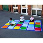 Rainbow Rectangle Placement Outdoor Mat - view 1