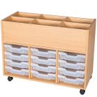 12 Tray Mobile Book Trolley - view 2