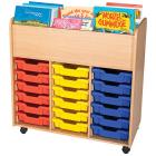 18 Tray Tall Mobile Book Trolley - view 1