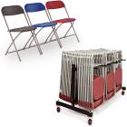 Titan 70 Flat Back Folding Chairs and Trolley Bundle - view 1