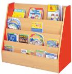 Milan Single Sided Book Storage Units - 4 Tier Unit - view 1