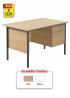 TC 2 Drawer Single Pedestal Desk - view 1