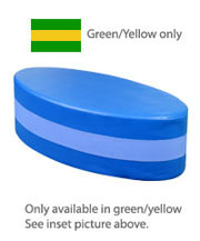 CLEARANCE SALE: Nuvo Oval Pouf (Green/Yellow)
