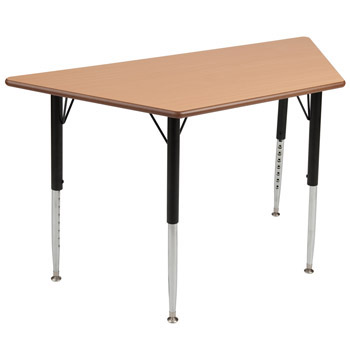 Trapzoidal Height-Adjustable Table