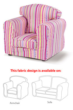 Pink Candy Stripe Loose Cover Seating