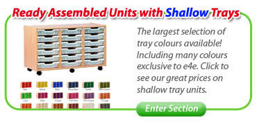 Ready Assembled Shallow Tray Storage Units