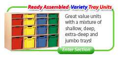Ready Assembled Variety Tray Storage Units
