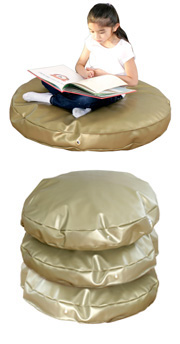 Gold Round Sagbags / Giant Space Cushions (Set of 3)
