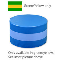 CLEARANCE SALE: Nuvo Round Pouf (Green/Yellow)