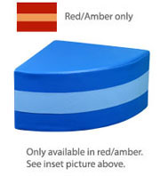 CLEARANCE SALE: Nuvo Quadrant Pouf (Red/Amber)
