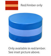 CLEARANCE SALE: Nuvo Round Pouf (Red/Amber)